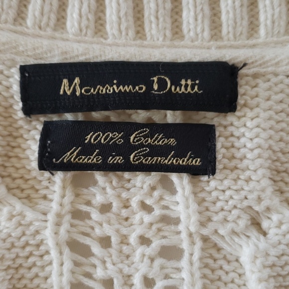 Mossimo Dutti Off white/ Cream caple Knit sweater - Picture 2 of 6
